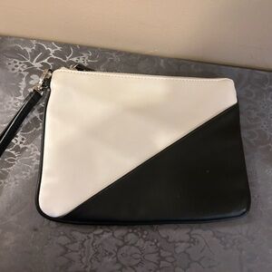Stylish Black and White Clutch -Nine West
